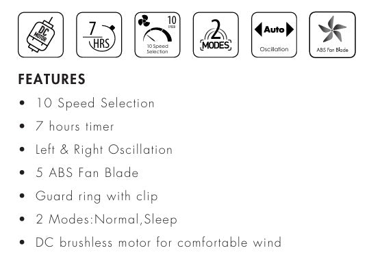 DC Wall Fan
